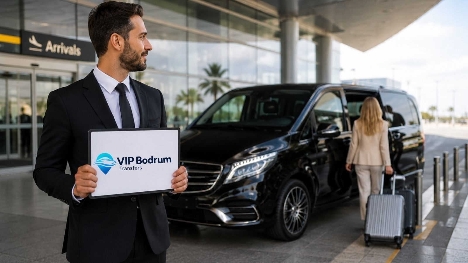 Bodrum havalimanı VIP transfer — şoförlü Mercedes karşılama